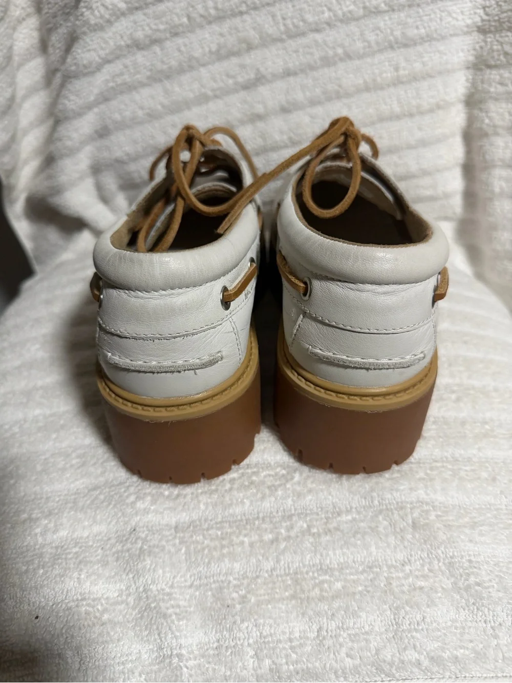 Timberland white leather